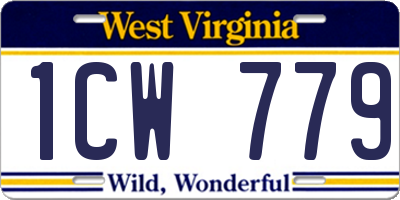 WV license plate 1CW779
