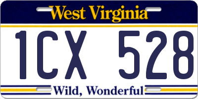 WV license plate 1CX528