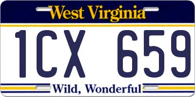 WV license plate 1CX659