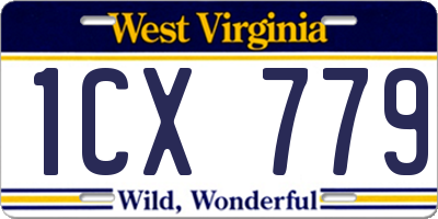 WV license plate 1CX779