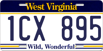 WV license plate 1CX895