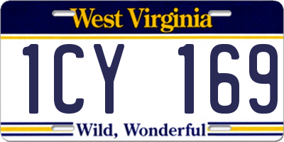 WV license plate 1CY169
