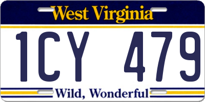 WV license plate 1CY479