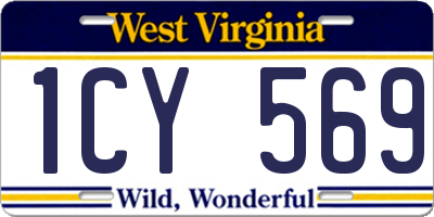 WV license plate 1CY569