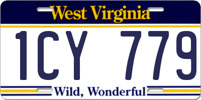 WV license plate 1CY779
