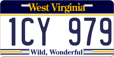 WV license plate 1CY979