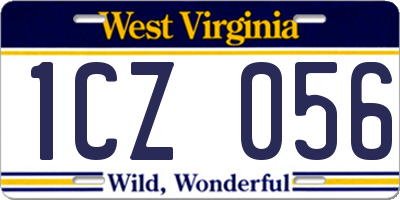 WV license plate 1CZ056