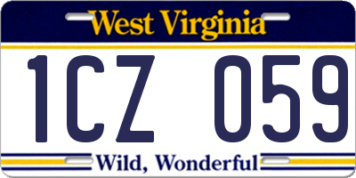 WV license plate 1CZ059