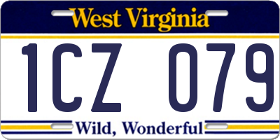 WV license plate 1CZ079
