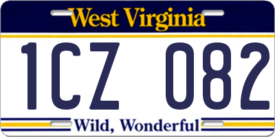 WV license plate 1CZ082