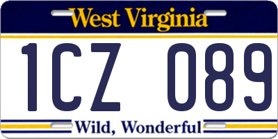 WV license plate 1CZ089