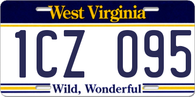 WV license plate 1CZ095