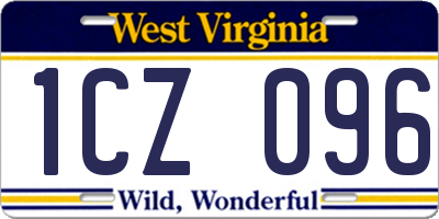 WV license plate 1CZ096