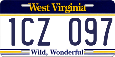 WV license plate 1CZ097