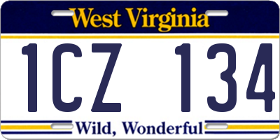 WV license plate 1CZ134