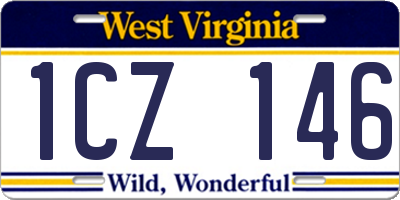 WV license plate 1CZ146