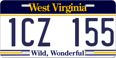 WV license plate 1CZ155