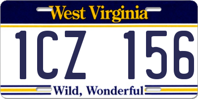 WV license plate 1CZ156