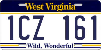 WV license plate 1CZ161