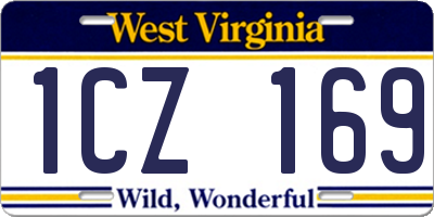 WV license plate 1CZ169