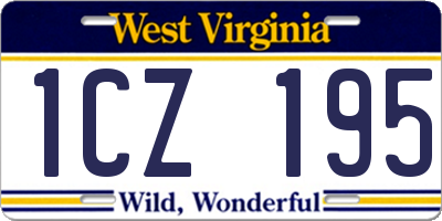 WV license plate 1CZ195