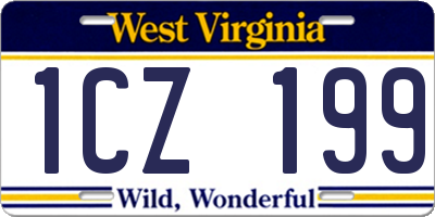 WV license plate 1CZ199