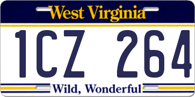 WV license plate 1CZ264