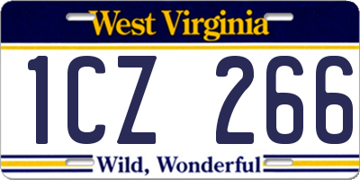 WV license plate 1CZ266