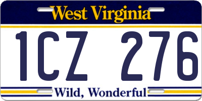 WV license plate 1CZ276