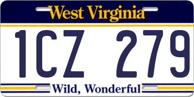 WV license plate 1CZ279