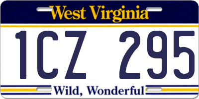 WV license plate 1CZ295