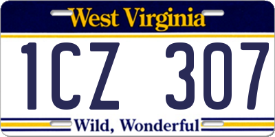 WV license plate 1CZ307