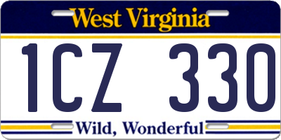 WV license plate 1CZ330