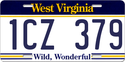 WV license plate 1CZ379