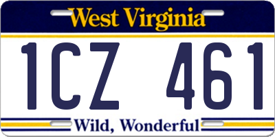 WV license plate 1CZ461