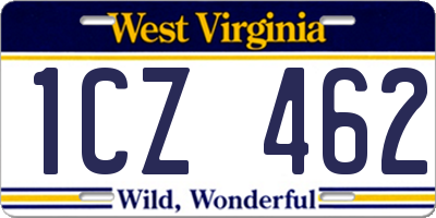 WV license plate 1CZ462