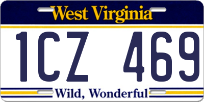 WV license plate 1CZ469
