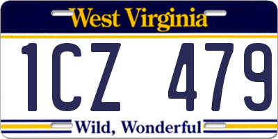 WV license plate 1CZ479
