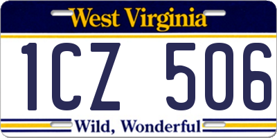 WV license plate 1CZ506