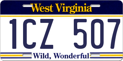 WV license plate 1CZ507