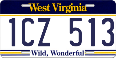 WV license plate 1CZ513