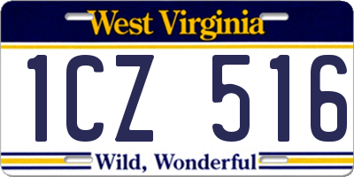 WV license plate 1CZ516