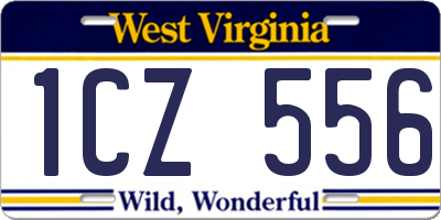 WV license plate 1CZ556