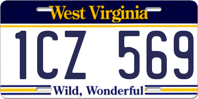 WV license plate 1CZ569