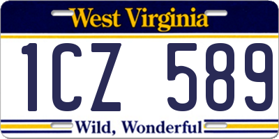 WV license plate 1CZ589