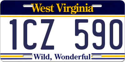 WV license plate 1CZ590
