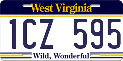 WV license plate 1CZ595