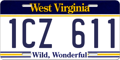 WV license plate 1CZ611