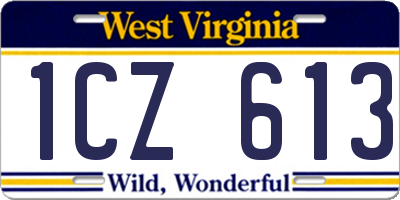 WV license plate 1CZ613