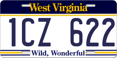 WV license plate 1CZ622